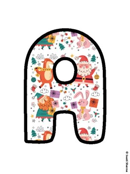 Christmas Bulletin Board Letters, Christmas Alphabet Posters