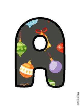 Christmas Bulletin Board Letters, Christmas Alphabet Posters