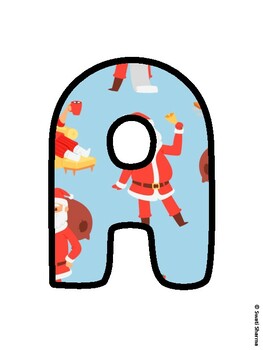 Christmas Bulletin Board Letters, Christmas Alphabet Posters