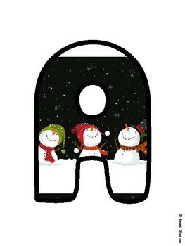Christmas Bulletin Board Letters, Christmas Alphabet Posters