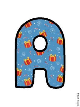 Christmas Bulletin Board Letters, Christmas Alphabet Posters