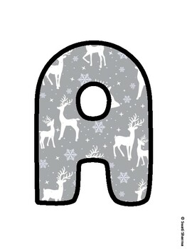Christmas Bulletin Board Letters, Christmas Alphabet Posters