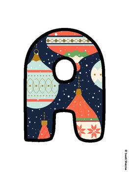 Christmas Bulletin Board Letters, Christmas Alphabet Posters