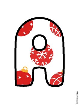 Christmas Bulletin Board Letters, Christmas Alphabet Posters
