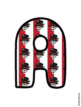 Christmas Bulletin Board Letters, Christmas Alphabet Posters