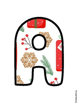 Christmas Bulletin Board Letters, Christmas Alphabet Posters