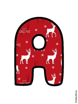 Christmas Bulletin Board Letters, Christmas Alphabet Posters