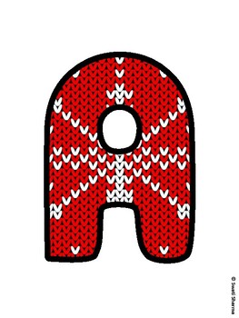 Christmas Bulletin Board Letters, Christmas Alphabet Posters