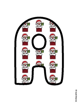 Christmas Bulletin Board Letters, Christmas Alphabet Posters