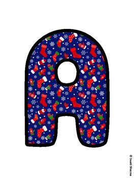 Christmas Bulletin Board Letters, Christmas Alphabet Posters
