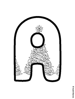 Christmas Bulletin Board Letters, Christmas Alphabet Posters