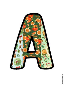 Christmas Bulletin Board Letters, Christmas Alphabet Posters