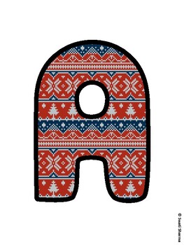 Christmas Bulletin Board Letters, Christmas Alphabet Posters