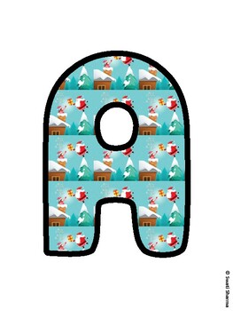 Christmas Bulletin Board Letters, Christmas Alphabet Posters