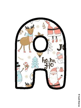 Christmas Bulletin Board Letters, Christmas Alphabet Posters
