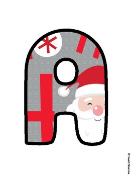 Christmas Bulletin Board Letters, Christmas Alphabet Posters