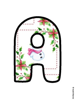Christmas Bulletin Board Letters, Christmas Alphabet Posters