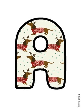 Christmas Bulletin Board Letters, Christmas Alphabet Posters