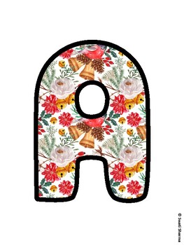 Christmas Bulletin Board Letters, Christmas Alphabet Posters
