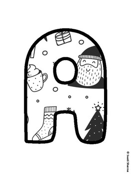 Christmas Bulletin Board Letters, Christmas Alphabet Posters