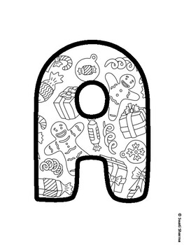 Christmas Bulletin Board Letters, Christmas Alphabet Posters