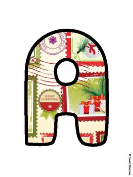 Christmas Bulletin Board Letters, Christmas Alphabet Posters