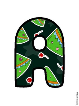 Christmas Bulletin Board Letters, Christmas Alphabet Posters