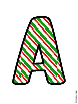 Christmas Bulletin Board Letters, Christmas Alphabet Posters