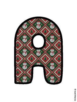 Christmas Bulletin Board Letters, Christmas Alphabet Posters