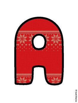 Christmas Bulletin Board Letters, Christmas Alphabet Posters