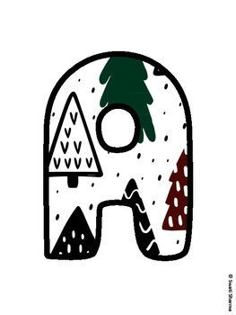 Christmas Bulletin Board Letters, Christmas Alphabet Posters
