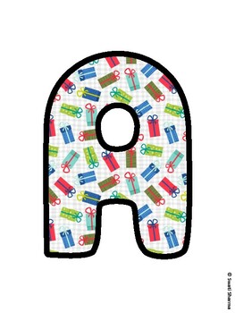 Christmas Bulletin Board Letters, Christmas Alphabet Posters