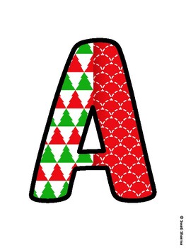 Christmas Bulletin Board Letters, Christmas Alphabet Posters