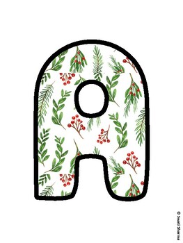 Christmas Bulletin Board Letters, Christmas Alphabet Posters