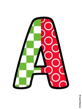 Christmas Bulletin Board Letters, Christmas Alphabet Posters