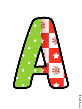 Christmas Bulletin Board Letters, Christmas Alphabet Posters