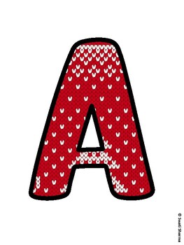 Christmas Bulletin Board Letters, Christmas Alphabet Posters