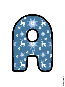 Christmas Bulletin Board Letters, Christmas Alphabet Posters