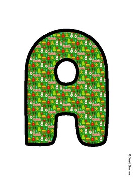 Christmas Bulletin Board Letters, Christmas Alphabet Posters