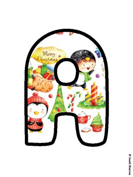 Christmas Bulletin Board Letters, Christmas Alphabet Posters
