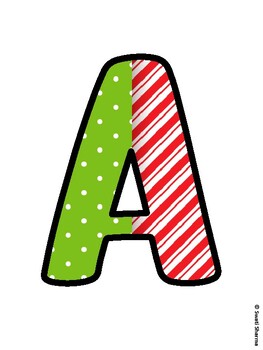 Christmas Bulletin Board Letters, Christmas Alphabet Posters