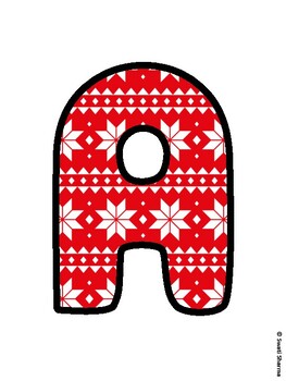 Christmas Bulletin Board Letters, Christmas Alphabet Posters
