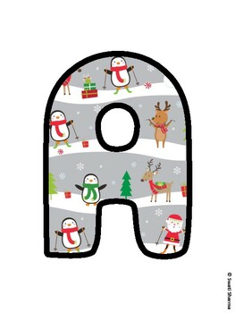 Christmas Bulletin Board Letters, Christmas Alphabet Posters