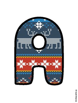 Christmas Bulletin Board Letters, Christmas Alphabet Posters
