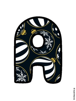 Christmas Bulletin Board Letters, Christmas Alphabet Posters