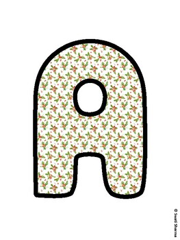 Christmas Bulletin Board Letters, Christmas Alphabet Posters
