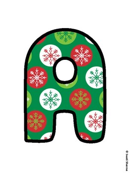Christmas Bulletin Board Letters, Christmas Alphabet Posters