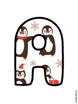 Christmas Bulletin Board Letters, Christmas Alphabet Posters