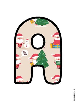 Christmas Bulletin Board Letters, Christmas Alphabet Posters
