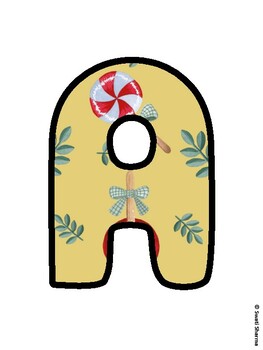 Christmas Bulletin Board Letters, Christmas Alphabet Posters